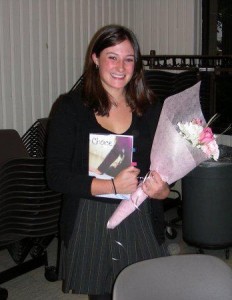 AJ Walkley with her novel Choice